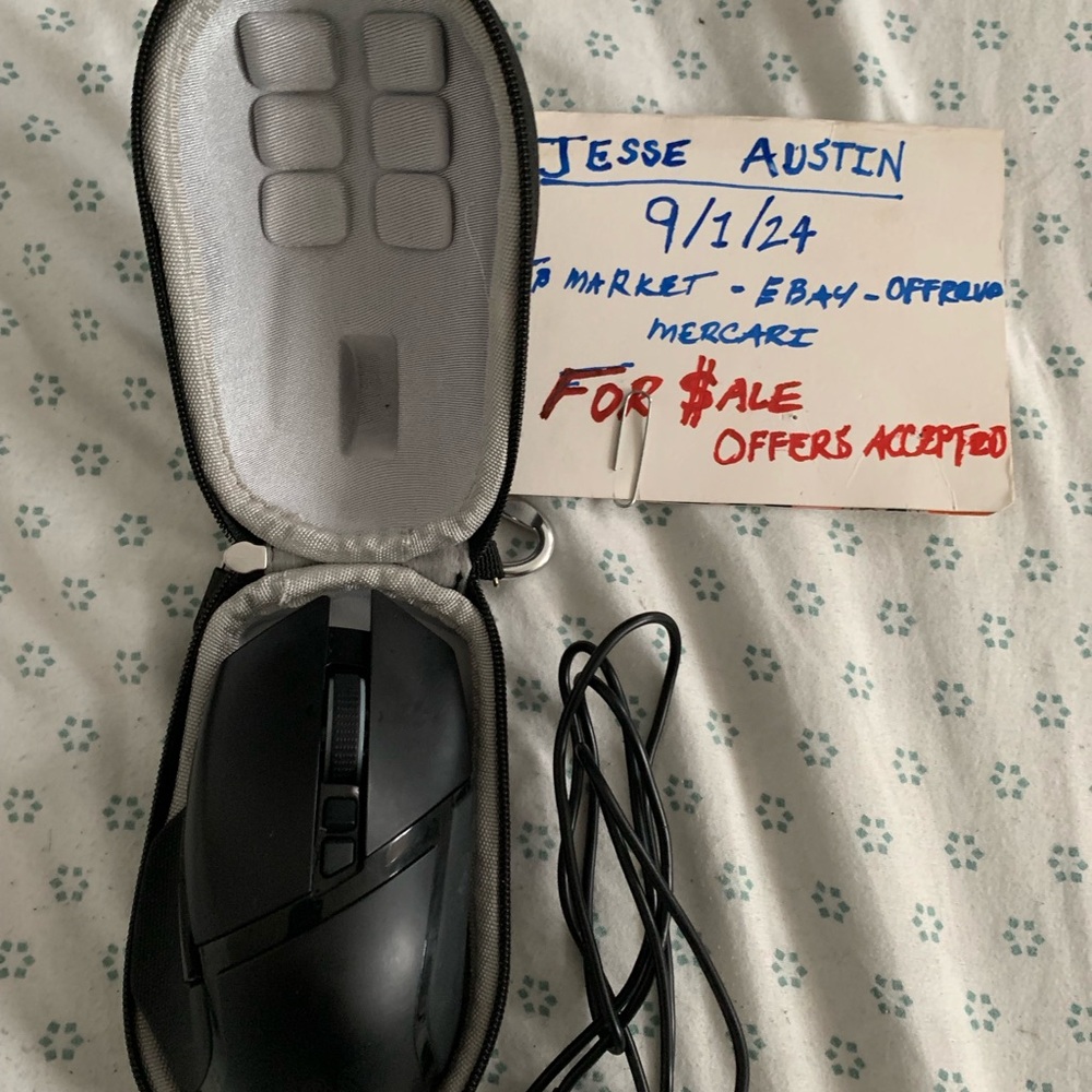 Razer Basilisk Chroma ARGB basilisk Mint with all original acc and add case